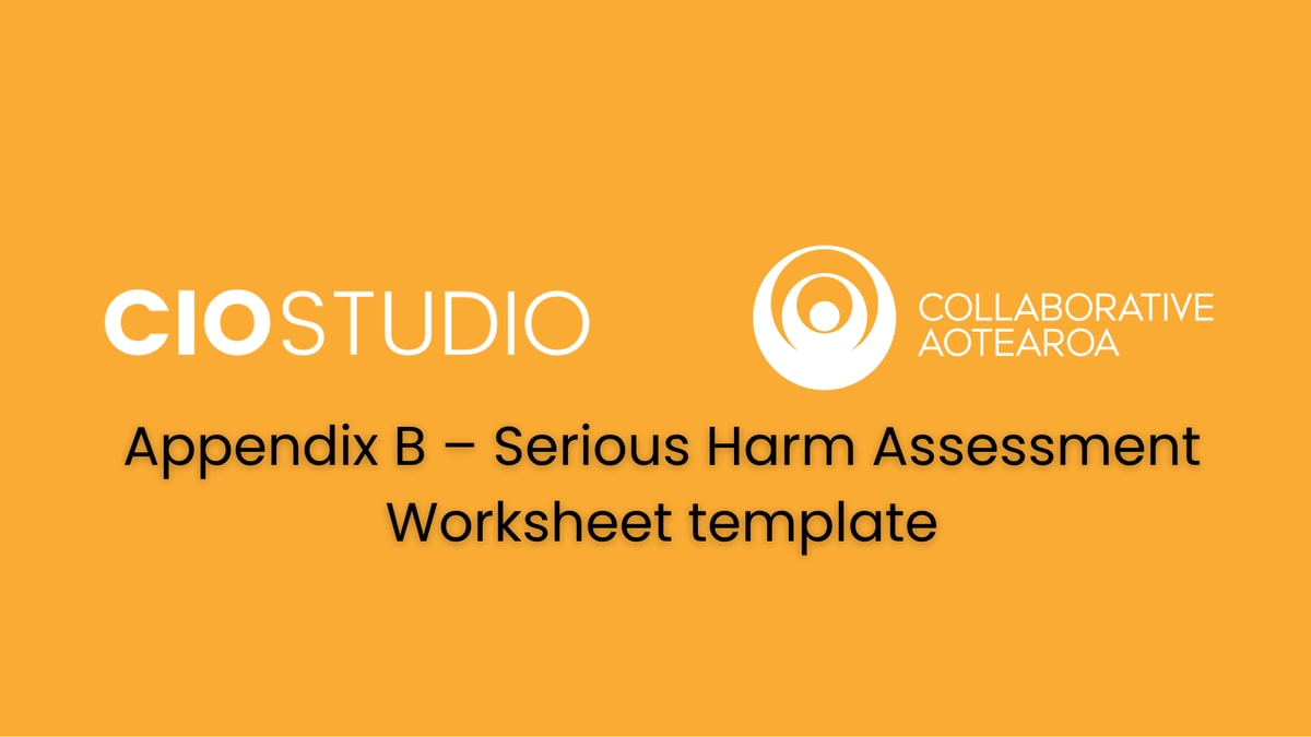 Appendix B – Serious Harm Assessment Worksheet Cyber Resource 