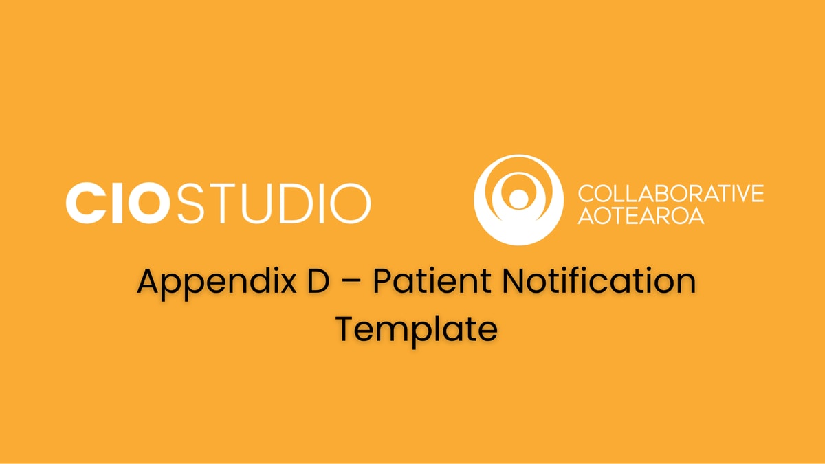 Appendix D – Patient Notification Template Cyber Resource 