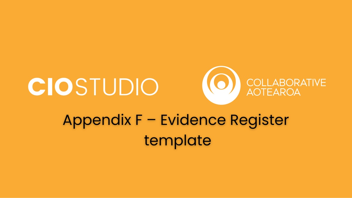 Appendix F – Evidence Register Template Cyber Resource 