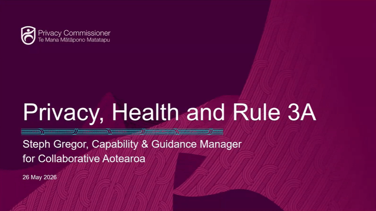 Peer Group recording quality hui - Stephanie Gregor Office of Privacy Commissioner